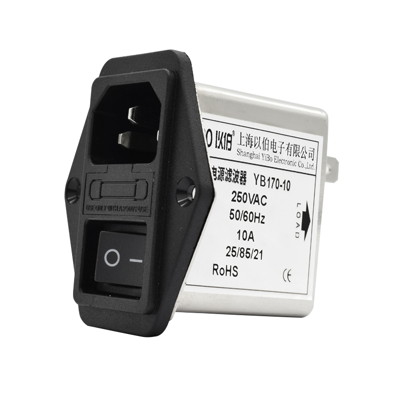 YB170 series with safety tube and switch type IEC socket power filter