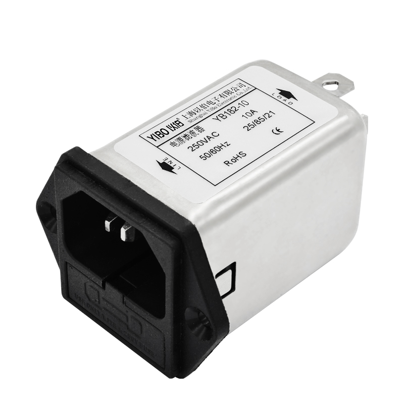 YB182 series IEC socket power filter with double fuse