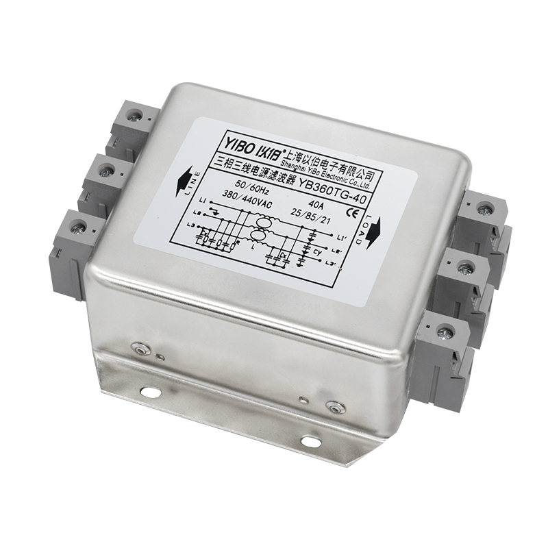 YB360TG Series DIN-Rail Three-Phase Three-Wire Power Filter
